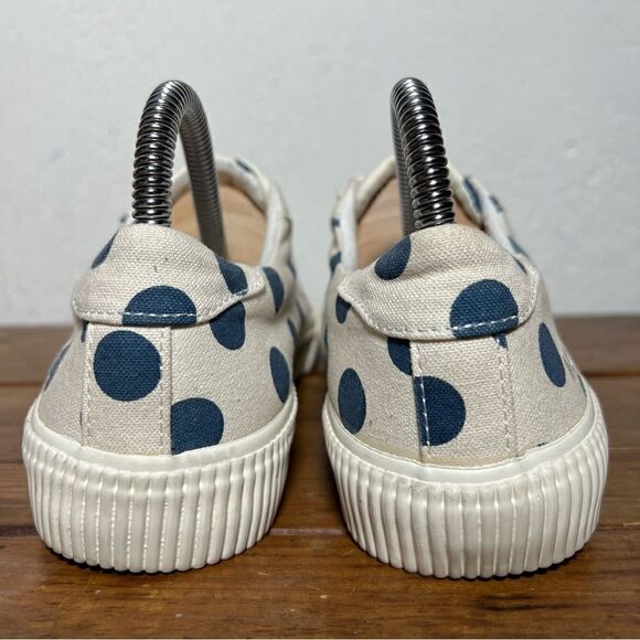 Madewell Sidewalk Low-Top White Blue Sneakers in Polka Dot 6.5M - Picture 5 of 11